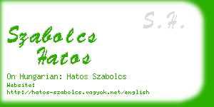 szabolcs hatos business card